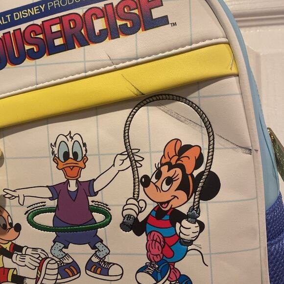 BNWT DISNEY LOUNGEFLY Mousercise Backpack main image 4